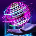 Magic Flying Orb Ball Toy with Light, 2023 Upgraded Hover Orb Ball, Hand Controlled Flying Spinner Mini Drone Ball, Boomerang Orb Birthday Gift (Purple)
