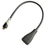 CABLESETC Micro HDMI to HDMI Cable Type D Male to Type A Female with Ethernet Support 4K 60Hz 3D Compatible with Raspberry Pi 4, GoPro Hero, and Other Action Camera/Cam, 1 feet, 0.3 m