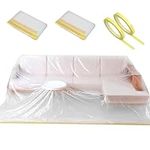 2 Pack Plastic Couch Cover & 2 Pack