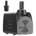 Uniclife UL400 Submersible Water Pump, 400 GPH Aquarium/Hydroponic/Fish Tank/Fountain/Pond/Statuary with 6' UL Listed Power Cord