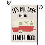 Camping Lover Gift It's All Good In The Trailer Hood Camp Theme Flag for Camper Rv Flag for Outdoor Yard House Banner Home Lawn (Trailer Hood CA)