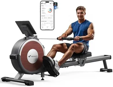 Merach Rowing Machine, Magnetic Rower Machine for Home, 16 Levels of Quiet Resistance, Dual Slide Rail with Max 350lb Weight Capacity, App Compatible with LCD Monitor, Q1S