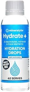 Mineralyte Sugar Free, Sweetener free, Electrolyte Hydration Drops, 21 Trace Minerals, Magnesium Supplement, 62 serves per bottle!