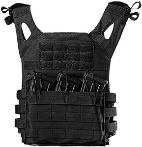 KIDYBELL Airsoft Vest Adjustable Outdoor Safety Protection Airsoft Vest Hunting Vest(Black)