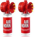 Saillong 2 Pack 1.4oz Boat Air Horn for Safety, Loud Marine Air Horns Can, Mini Small Blow Fog Bear Air Horn, Emergency Use for Sporting Events, Boat, Animal Alarm, Meet Us Coast Guard