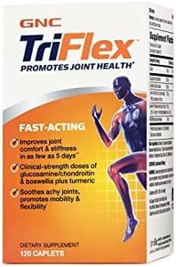 GNC TriFlex Fast-Acting | Improves Joint Comfort and Stiffness, Clinical Strength Doses of Glucosamine/Chondroitin and Boswellia- Plus Turmeric | 120 Caplets