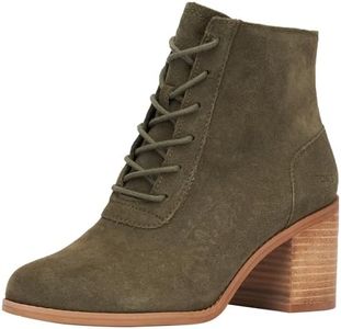 TOMS Femme Lacets Evelyn Bottine, Daim Olive Night, 39 EU