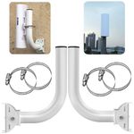 [2 Pack] Universal Wireless Bridge Mount Outdoor Pole Mount Bracket/Wall Mount J Pole Mount for Outdoor Point-to-Point AP Access Point for Antenna/Security Camera Building to Building Mount