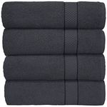 Casabella Luxury Pack Of 4 Bath Sheet 100% Egyptian Cotton Super Soft towel_Grey