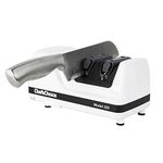 Chef'sChoice 320 Diamond Hone FlexHone Strop Professional Compact Electric Knife Sharpener with Diamond Abrasives and Precision Angle Control, 2-Stage, White