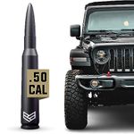 RONIN FACTORY - 50 Cal Bullet Antenna for Jeep Wrangler Gladiator Sahara Rubicon, Jeep Wrangler Accessories, Jeep Gladiator Acccessories, Replacement Radio Antenna, Anti-Theft (2007+ JK JL)