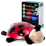 Cloud b Calming Nightlight Star Projector | Gentle Brightness | 3 Colors | 7 Constellations | Auto-Shutoff | Twilight Ladybug Red