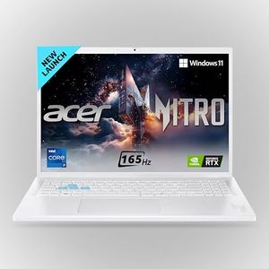 Acer Nitro Lite 16,Intel Core i7 13620H Processor,NVIDIA GeForce RTX 3050-6 GB GDDR6, 16GB/ 512 GB, 16.0"/40.64 cm, 165 Hz, Win 11 Home, White, 1.95 kg, NL16-71G, Backlit KB,Gaming Laptop