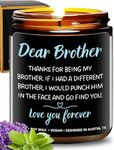 Funny Brother Candle, Gifts for Brother, Unique Brother Gifts from Sister, Thoughtful Brother Gifts, Cool Gifts for Brother Adult, Funny Brother Gifts Ideas for Birthday, Christmas, Gift-Ready