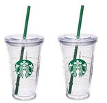 Starbucks Grande Insulated Travel Tumbler 16 OZ Double Wall Acrylic 2 Pack Set