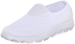 Propét Women's TravelActiv Slip-on Walking Shoes, White, 4 UK