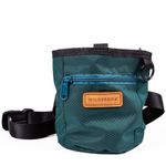 Wilderdog Dog Training Treat Pouch with Magnetic and Zipper Closure, Carabiner Attached, Adjustable Waist Strap - Green