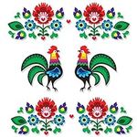 Dutch Folk Art Rooster and Flowers 