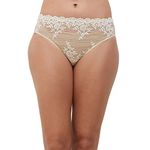 Wacoal Women's Embrace Hi Cut Brief Panty, Nude/Ivory, S