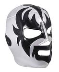 Del Mex Lucha Libre Adult Luchador Mexican Wrestling Mask Costume, Kiss (Silver/Black), One size