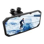 KEMIMOTO Rear View Boat Mirror, 3.5"x10" Marine Mirror for Ski Boat Pontoon Boat Water Skiing Watercraft Surfing