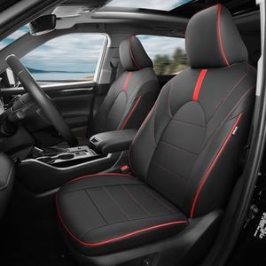 FEINEPRO Custom for Toyota Highlander Seat Covers 2020-2026 8Seat BlackRed