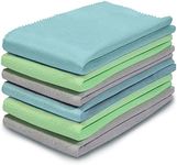 6 Pack Guitar Cloths, 12"x12" Microfiber Flute Cleaning Cloth for Musical Instruments Polishing & Cleaning Cloths for Guitar Flute Violin Piano Clarinet Trumpet Sax