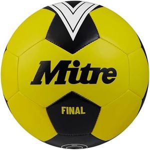 Mitre Final Recreational Football | Perfect for Kids | Football Gift, Fluo Yellow/Black, 4