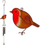 Multicolor Metal Robin Windchime - 51cm x 8cm (1 Pc.) - Eye-catching & Unique Dsign, Melodious Home Decor - Perfect Garden Addition & Revitalizing Gift Idea