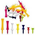 SZXMDKH Golf Tees Plastic, 70 Pcs Mixed Sizes Castle Golf Tees,Winter Golf Tees Small Castle Tees in Multiple Colors(5mm, 32mm, 39mm, 45mm, 51mm, 59mm, 70mm)