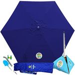 BEACHBUB BEACHBUB All-in-One Beach Umbrella System. Includes 7 ' (50+ UPF) Umbrella, Oversize Bag, Base & Accessory Kit