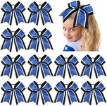 12 PCS 8" Large Glitter Cheer Bows 