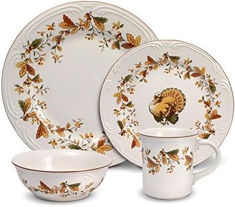 Pfaltzgraff Autumn Berry 16 Piece Dinnerware Set, Service for 4, Multi Colored