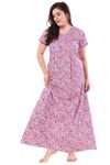 Soulemo Women Cotton Floor Length Nighty (Size - S - Bust - 38 - Pastel Pink 40) 1650SS