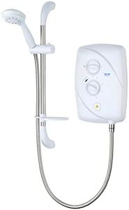 Triton Showers T80 Easi-Fit 9.5kW | Shower Electric | 9.5 kW | White I Electrical Showers | with Showerhead & Anti Twist Hose | Best Electric Shower Units for Bathrooms