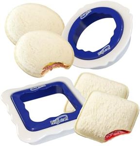 Uncrustables Sandwich Maker - PBJ Cutter for Kids Lunch Make & Freeze DIY Pocket Minis Homemade Uncrustable and Sealer Crustless Bread Decruster (2 Pack)