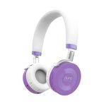 JuniorJam Plus Volume Limiting Headphones for Kids, Foldable & Adjustable Bluetooth Headphones, 22-Hour Battery Life USB-C Charging (Purple)