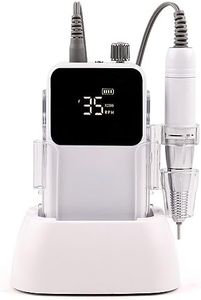Nail Drill Machine - Finger and Toe Nail Care - Manicure and Pedicure Set -GLHDDL Portable Professional Nail Drill - with Drill Kit - for Nail Salon Home (Brushless Motors, White)