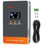 100A MPPT Solar Charge Controller 12V/24V/48V Auto, 100Amp Solar Charge Controller w/ LCD Display, Support 12(Max) Solar Regulator Connections in Parallel, Work with Lead-Acid and Lithium Batteries