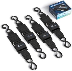 WavesRx Jet Ski & PWC Trailer Transom Straps (4PK) | 24" Marine Tie Downs Adjustable Safety Straps | Outperforms Ratcheting and Retractable Straps | JetSki Accessories for Safe & Secure Transportation