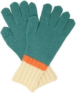 Mitas Hand Warmer, Knitted Gloves, Smartphone Gloves, Finger Opening, Warm, Blue (Mix), Free Size