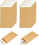 Small Brown Envelopes for Seeds, Mini Seed Envelopes Self-Adhesive Paper Coin Envelopes Seed Packets for Money Seeds Packing Storing Small Items Wages Notes Beads(2.4 * 3.9inch)