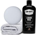 CAR GUYS Liquid Wax | Advanced Car Wax | Superior Protection with a Carnauba Wax Shine | For all Paint Colors and Excellent Black Car Wax | 8 Oz Car Wax Kit