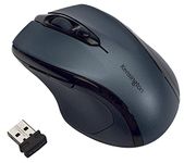 Kensington Pro Fit Wireless Mouse - Mid-Sized 5-Button Optical Home Office Wireless Mouse with Ergonomic Right-Handed Shape and Plug & Play Set Up - Compatible with Windows & MacOS - Grey