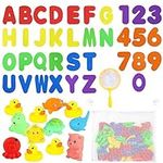 SULOLI Baby Bath Toys,50pcs Foam Letters and Numbers Bath Bath Letters and Numbers for Toddlers Alphabet Bath Toys