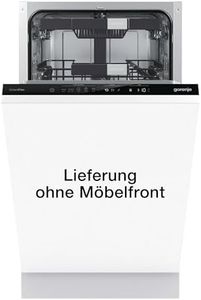 Gorenje GV583C10 Vollintegrierbarer Geschirrspüler, 45cm, 10 Maßgedecker, TotalDry automatische Türöffnung, ExtraHygiene, vollständiger Überlaufschutz, Spültemperatur bis 65°C