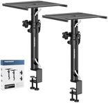 Vondynote Set of 2 Studio Monitor Stands Desktop Clamp Speaker Stands with Cable Management