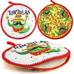 Coloch 3 Pack Tortilla Warmer Pouch, 12"/30 CM Insulated Cloth Pouch for 15 Tortilla Cute Taco Warmer Holder for Tortillas, Taco, Pita, Wrap, Naan, Pancake, Flat Bread, Microwave/Oven Safe