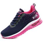 FLARUT Women Trainers Athletic Running Shoes Breathable Sport Walking Sneakers Lightweight Tennis Shoes(Pink D,UK 6)