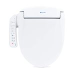 Brondell Swash SE400 Seat, Fits Round Toilets, White – Bidet – Oscillating Stainless-Steel Nozzle, Warm Air Dryer, Ambient Nightlight
